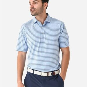 Johnnie-O Men's Blue Striped Jett Polo Shirt